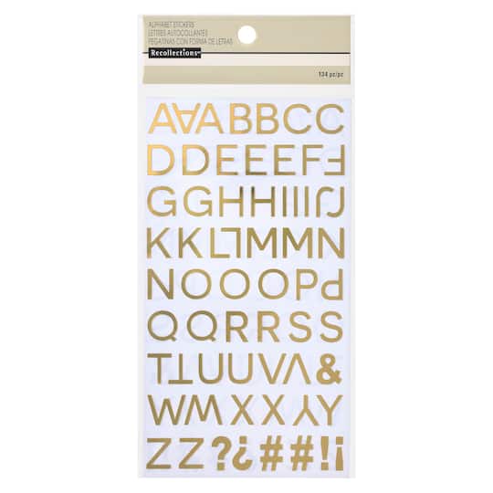 Gold Foil Thin Alphabet Stickers by Recollections&#x2122;